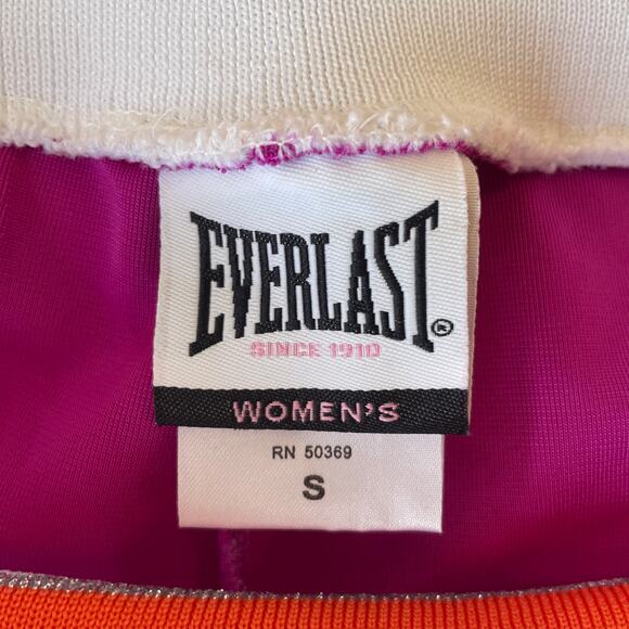 Y2K Track Pants Joggers Everlast Small Fuchsia Shiny Satin Boxing streetwear - Picture 6 of 7